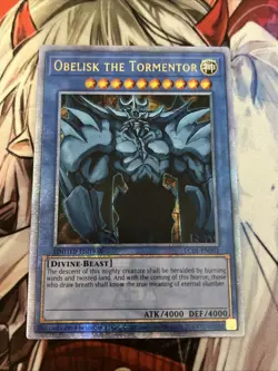 YUGIOH OBELISK THE TORMENTOR QUARTER CENTURY SECRET RARE LC01-EN001 NM - Image 1
