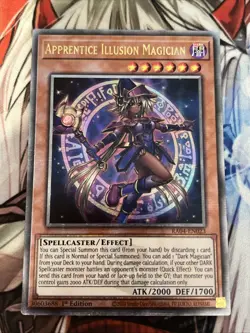 YUGIOH APPRENTICE ILLUSION MAGICIAN QUARTER CENTURY RARE RA04-EN023 NM - Image 1