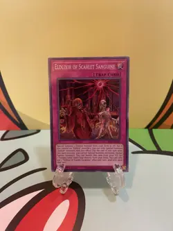 Yugioh Card Eldlixir of Scarlet Sanguine SESL-EN031 Secret Slayers 1st Edition - Image 1