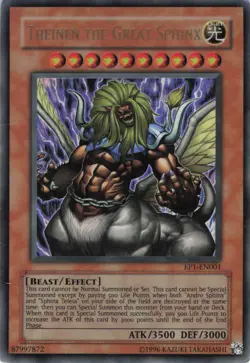 Yugioh Theinen the Great Sphinx EP1-EN001 Ultra Rare MP - Image 1