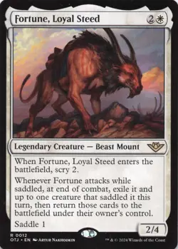 x1 Fortune, Loyal Steed 0012 R MTG Outlaws of Thunder Junction M/NM, English - Image 1