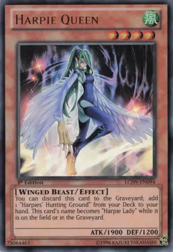 Yugioh Harpie Queen LCJW-EN094 Ultra Rare 1st Edition LP - Image 1