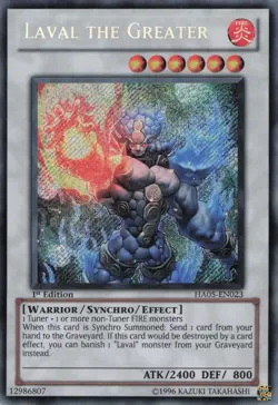 Yugioh Laval the Greater HA05-EN023 Secret Rare 1st Edition LP - Image 1