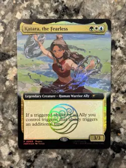 SDCC 2025 Magic The Gathering MTG Avatar Katara The Fearless Promo Card IN HAND - Image 1