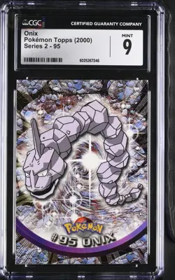 CGC 9 Onix #95 Topps Series 2 2000 Pokemon Card - Image 1