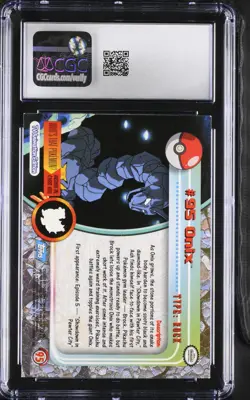CGC 9 Onix #95 Topps Series 2 2000 Pokemon Card - Image 2