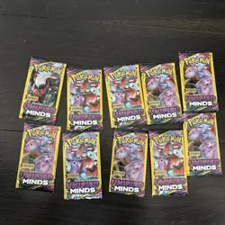 Pokemon Unified Minds 3 Card Pack Booster (Dollar Tree) QTY 10 - Image 1