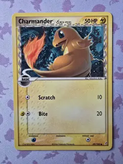 Charmander Delta 49/100 EX Crystal Guardians Common Pokemon Card NM - Image 1