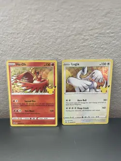 Ho-oh and Lugia Celebrations HOLOS 2 Card Set NM! - Image 1