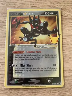 Pokemon Card Celebrations Greninja Gold Star SWSH144 Black Star Promo Sealed - Image 2