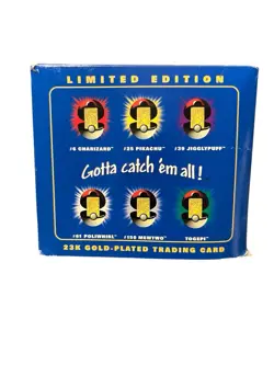 Pokemon 23k Gold-Plated 1999 Mewtwo Trading card NOS New Nintendo SEALED BALL - Image 2