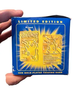 Pokemon 23k Gold-Plated 1999 Pikachu Trading card NOS New Nintendo Creatures In - Image 4