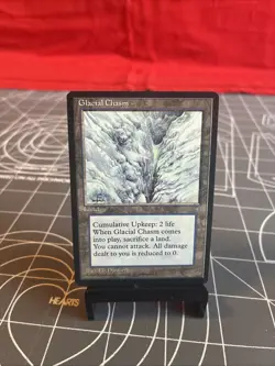 Vintage 1995 MTG Ice Age Glacial Chasm Card NM - Image 1