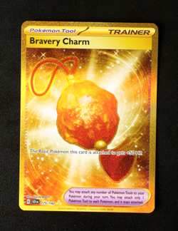 Pokemon Card TCG - Bravery Charm 175/142 - Stellar Crown - Hyper Rare - NM ⭐ - Image 1