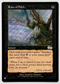 MTG Urza's Saga (USG 151) Rain of Filth - NM Pack Fresh - Uncommon - The List - Image 1