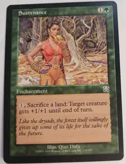 MTG Magic The Gathering Card Sustenance Enchantment Green Mercadian Masques - Image 1