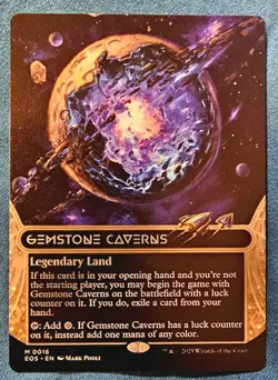 MTG Edge Of Eternities Gemstone Caverns 16 Borderless Regular Mythic - Image 1