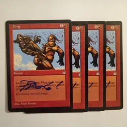 Magic The Gathering - 1x Signed Fling (mtg) Stronghold- 4 avial - Image 1
