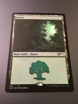 MTG Secret Lair x Bob Ross Forest Foil #108 NM - Image 1