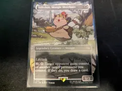 MTG Magic the Gathering Stiltzkin, Moogle Merchant Borderless FIN! - Image 1