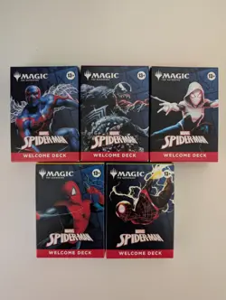 Complete Set MTG Marvel Spiderman Welcome Deck - SDCC 2025 Magic The Gathering - Image 1