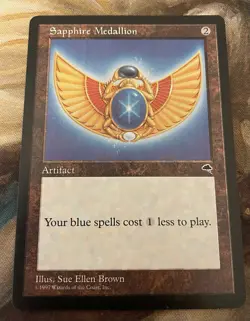 LP Sapphire Medallion Charlie Brown Misprint Tempest Magic the Gathering MtG - Image 1
