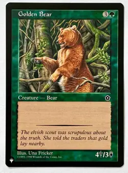 MTG Portal Second Age (P02 127) Golden Bear - NM Pack Fresh - Common - The List - Image 1