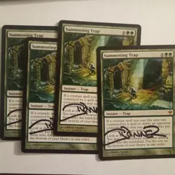 Magic The Gathering - 1x Signed Summoning Trap (mtg) Zendikar - 4 avial - Image 1