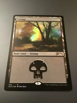 MTG Secret Lair x Bob Ross Swamp Foil #104 NM - Image 1