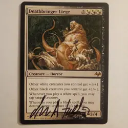 Magic The Gathering - 1x Signed Deathbringer Liege (mtg) Eventide - Image 1