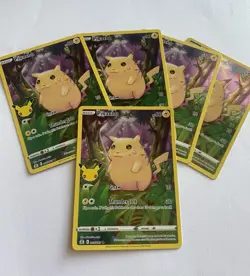 Pikachu Pokemon Celebrations Lot Flying Pikachu Surfing Pikachu Basic Pikachu - Image 2