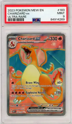 2023 POKEMON MEW EN-151 ULTRA RARE #183 CHARIZARD EX PSA 9 - Image 1
