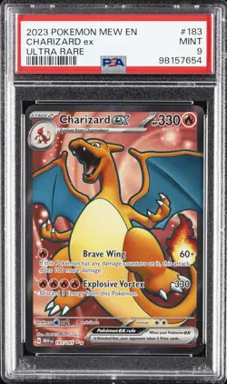 2023 POKEMON MEW EN-151 ULTRA RARE #183 CHARIZARD EX PSA 9 - Image 1