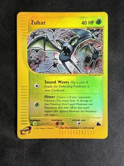 Zubat #117 Reverse Foil Holo 2003 Pokemon Skyridge English TCG - Image 1