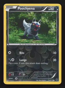 Poochyena 53/119 Reverse Holo XY Phantom Forces Pokemon NM - Image 1