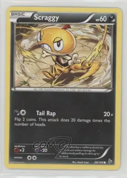 Scraggy Pokemon XY Flashfire #58 1bu3 - Image 1