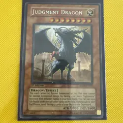 YUGIOH JUDGMENT DRAGON SECRET RARE LODT-EN026 1ST EDITION NM - Image 1