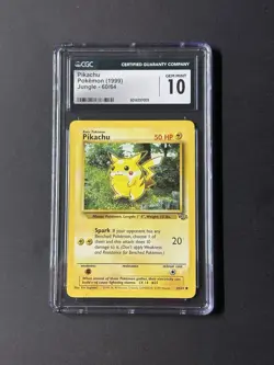 CGC 10 GEM MINT Pikachu 1999 Jungle 60/64 Pokemon Card - Image 1
