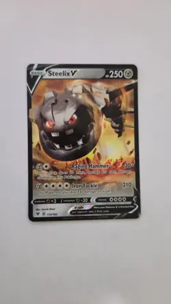 Steelix V 115/185 - Pokemon TCG Vivid Voltage -Sword & Shield Ultra Rare Card NM - Image 1