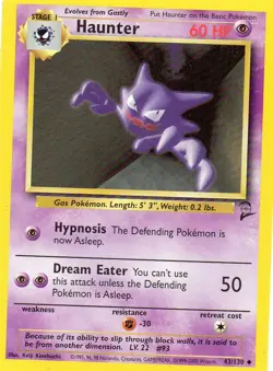 Pokemon Haunter Card First Edition Shadowless Base Set 43/130 - Image 1
