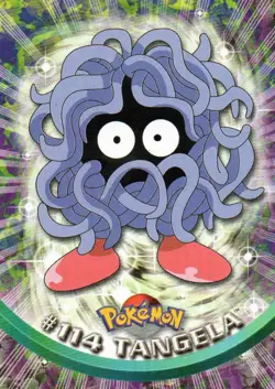 Pokemon #114 Tangela Card Topps 1999 Non Hologram Blue Logo - Image 1