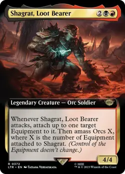LTR Extended Art SHAGRAT LOOT BEARER 1x Rare Lord of the Rings MTG NM - Image 1