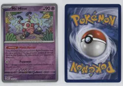 Mr Mime Reverse Foil Pokemon 151 #122 01fd - Image 3