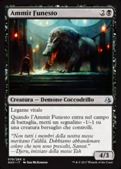 MTG Magic AKH Amonkhet - 1x ITA EX 079 U Ammit Funesto - Image 1
