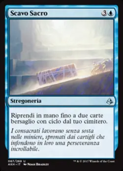 MTG Magic AKH Amonkhet - 1x ITA EX 067 U Scavo Sacro - Image 1