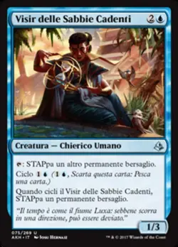 MTG Magic AKH Amonkhet - 1x ITA EX 075 U Visir delle Sabbie Cadenti - Image 1