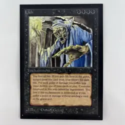 MTG Lich Collector’s Edition Beta Magic The Gathering TCG Card Ships Free - Image 1