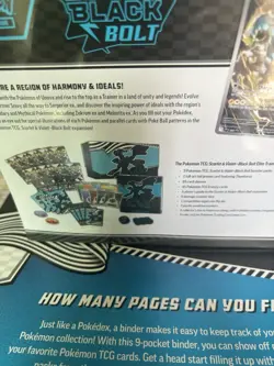 Pokemon TCG Black Bolt ETB + Black Bolt Binder Collection + Mini Tin Lot Sealed - Image 2