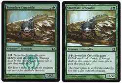 Stonefare Crocodile x2 2x 2012 Return to Ravnica FOIL Green Creature MTG NM AZ1 - Image 1