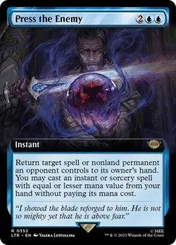LTR Extended Art PRESS THE ENEMY 1x Rare Lord of the Rings MTG NM - Image 1